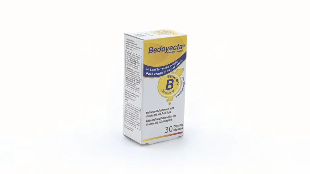 bedoyecta b12 injections 3 pack) Bedoyecta Multivitamin Supplement for Energy, Heart and Mind Health  with B12 and Folic Acid, 30 Capsules, Unisex