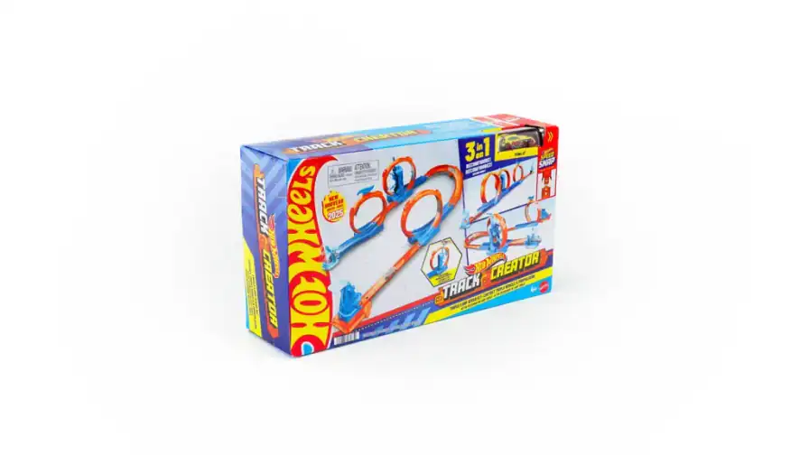 Hot Wheels Track Creator Triple Loop Set & 1:64 Scale Toy Car