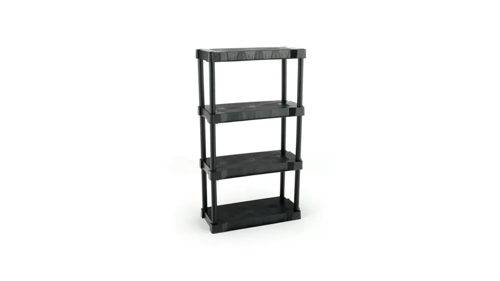 Hyper Tough 4 Shelf Plastic Shelving Unit 13.88