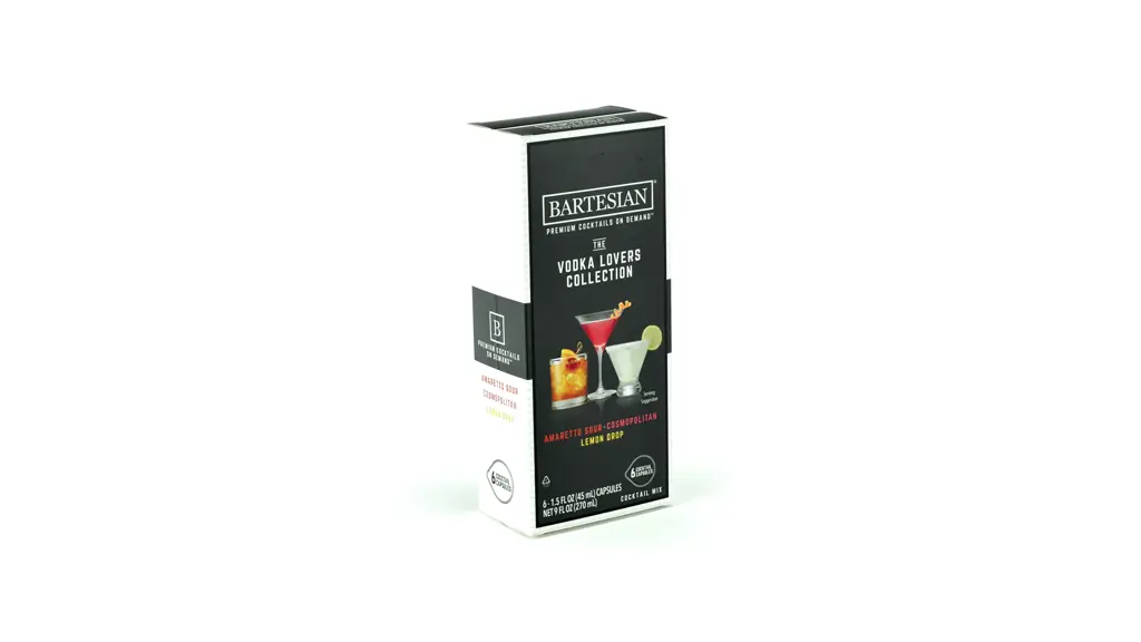 Bartesian Premium Vodka Lovers Cocktail Mix Capsules, 6 Pack