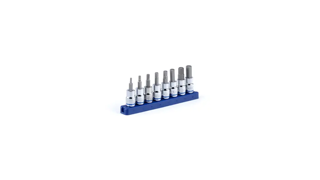 y☆m Hyper Tough 9-Piece 3/8-inch Drive, Metric Hex Socket Bit Set for