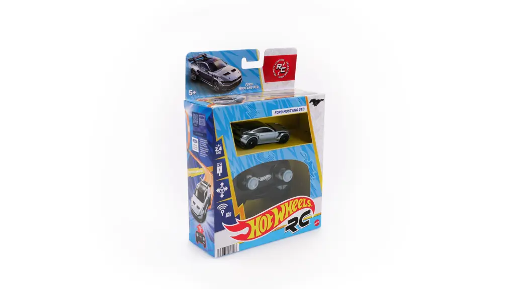 ミニカー Hot Wheels RC Ford Mustang GTD Hot Wheels RC 1:64 Scale Ford Mustang GTD, Battery-Powered Remote