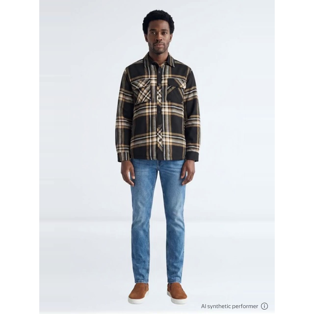 thumbnail enriched-apparel-video image 2 of George Men's Shirt Jacket with Long Sleeves, High Pile Fleece Lining, Sizes S-3XL, 2 of 7