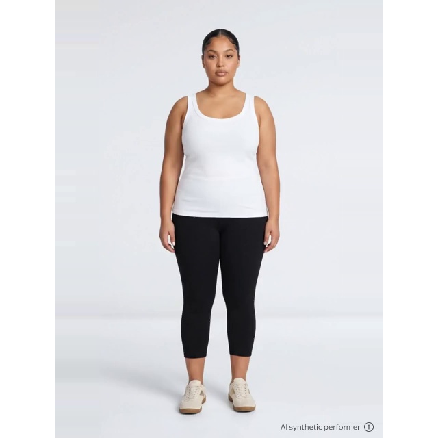 thumbnail enriched-apparel-video image 2 of Terra & Sky Women's Plus Capri Legging, Sizes 0X-5X, 2 of 6