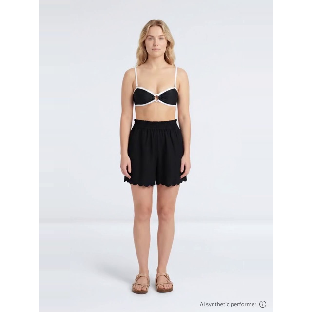 thumbnail enriched-apparel-video image 2 of Time and Tru Women's Go Time Strapless Bandeau Bikini Top with O-Ring, Sizes XS-3X, 2 of 7