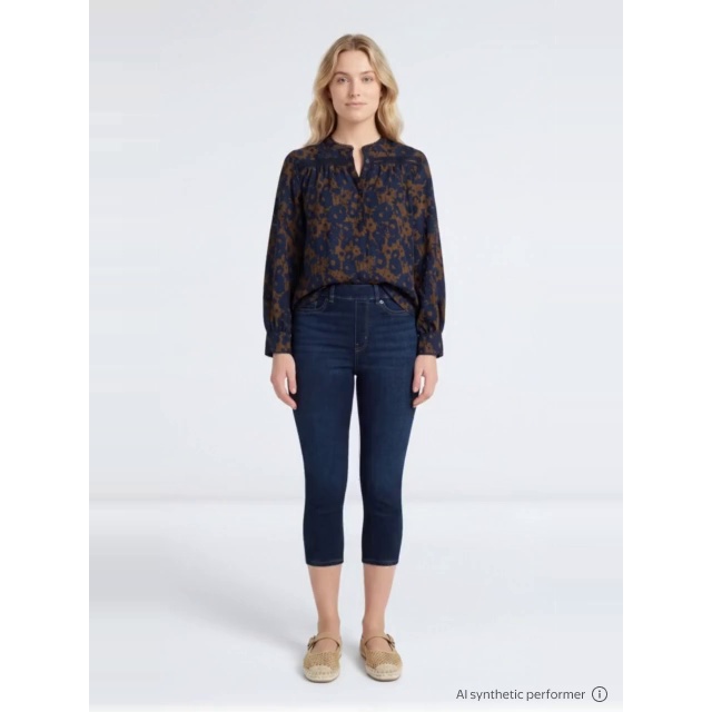 thumbnail enriched-apparel-video image 2 of Time and Tru Women's Capri Jeggings, Sizes XS-XXXL, 2 of 7