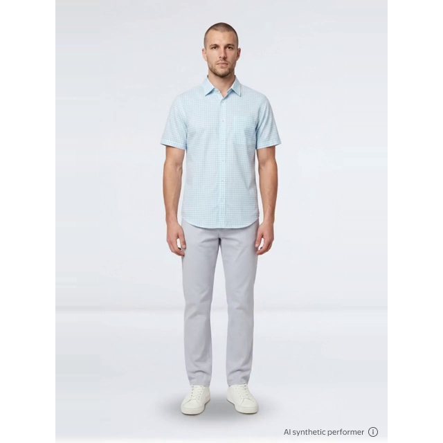 thumbnail enriched-apparel-video image 2 of George Men's & Big Men's Modern Fit Button Up Performance Shirt with Short Sleeves, Sizes S-3XL, 2 of 7
