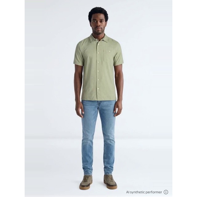 thumbnail enriched-apparel-video image 2 of George Men's & Big Men's Regular Fit Microfiber Button-Up Shirt with Short Sleeves, Sizes XS-5XL, 2 of 6