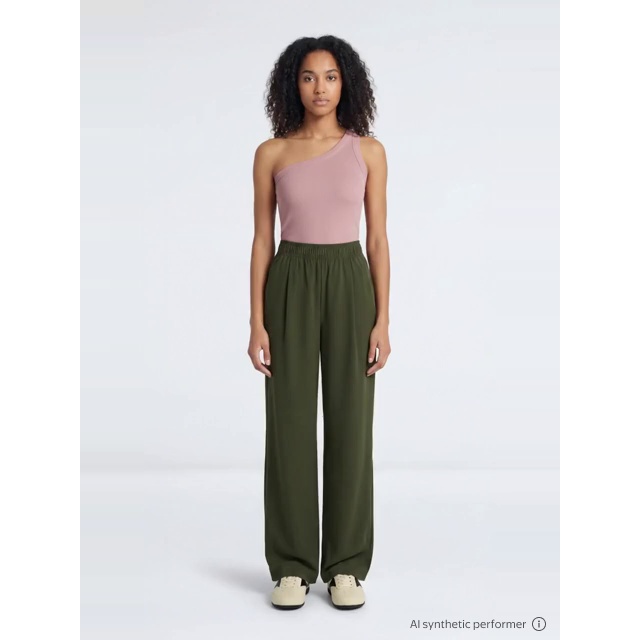 thumbnail enriched-apparel-video image 2 of Avia Women's and Women's Plus FeatherStretch Woven Wide Leg Pants, 30'' Inseam, Sizes XS-4X, 2 of 8