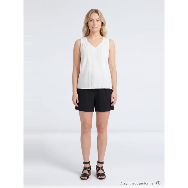 thumbnail enriched-apparel-video image 2 of Time and Tru Women's Linen Blend Shorts, Sizes XS-XXXL, 2 of 7