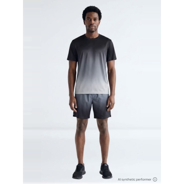thumbnail enriched-apparel-video image 2 of Athletic Works Men's and Big Men's Active Ombre Perforated Woven Performance Shorts, 7" Inseam, Sizes XS-5XL, 2 of 6