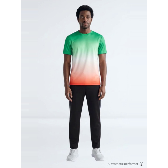 thumbnail enriched-apparel-video image 2 of Athletic Works Men's and Big Men's Ombre Mesh Tee, Sizes XS-4XLT, 2 of 6