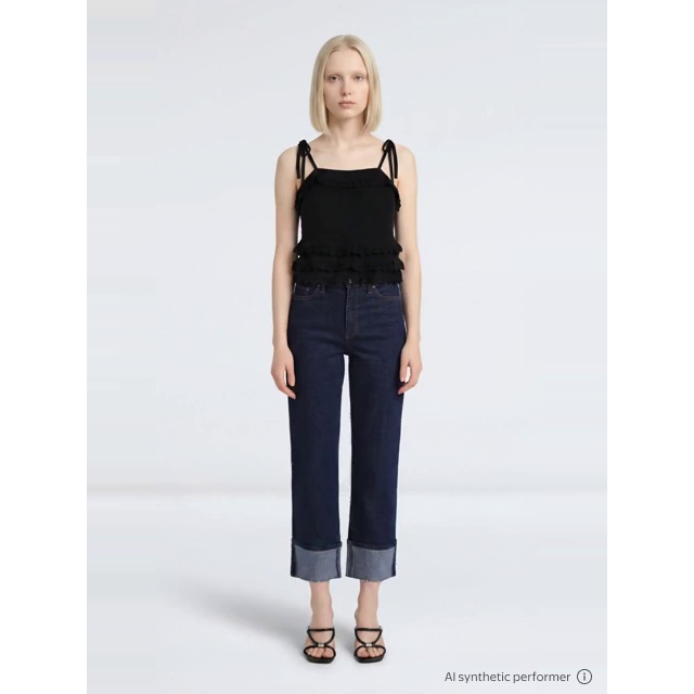 thumbnail enriched-apparel-video image 2 of Scoop Women's Tie Ruffle Sweater Knit Tank Top, Sizes, XS-XXL, 2 of 6