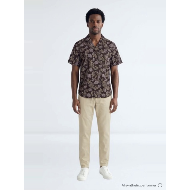 thumbnail enriched-apparel-video image 2 of George Men's Linen Blend Camp Shirt with Short Sleeves, Sizes S-3XL, 2 of 6