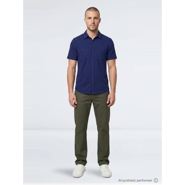 thumbnail enriched-apparel-video image 2 of George Men's Waffle Knit Shirt with Short Sleeves, Sizes S-5XB, 2 of 6
