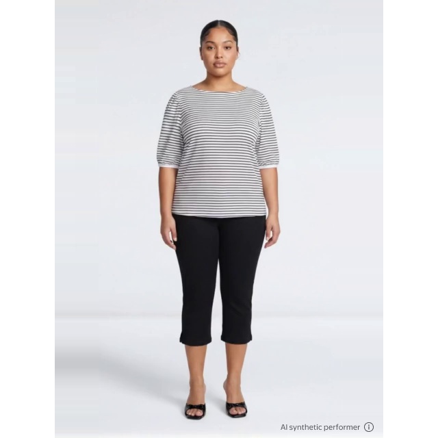 thumbnail enriched-apparel-video image 2 of Terra & Sky Women's Plus Dropped Shoulder T-Shirt, Size 2X, 2 of 6