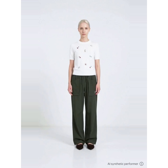 thumbnail enriched-apparel-video image 2 of Free Assembly Women's and Women's Plus Embellished Cozy Yarn Sweater with Short Sleeves, Sizes XS-4X, 2 of 5