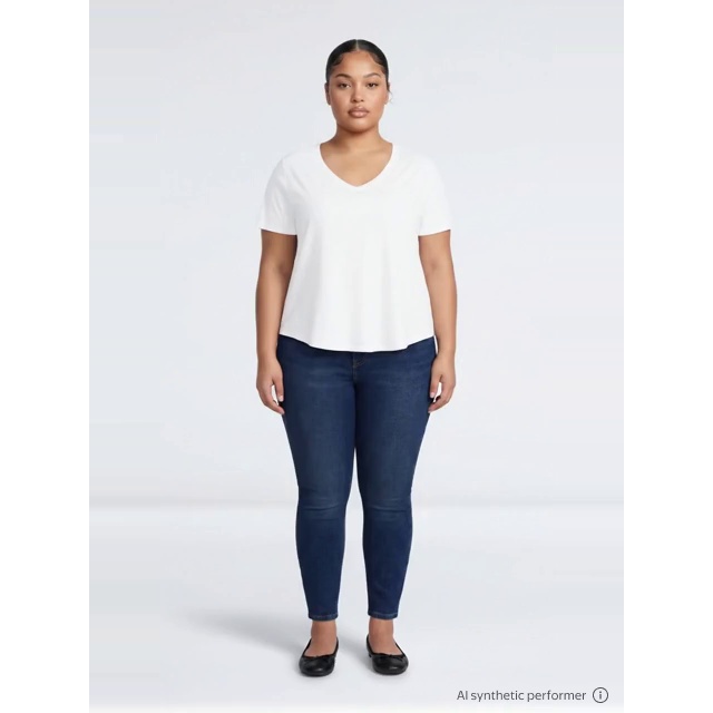 thumbnail enriched-apparel-video image 2 of Terra & Sky Women's Plus Core Skinny Denim, Sizes 24WS-22WS & PLUS, 2 of 6