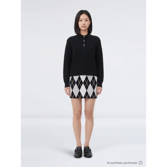 thumbnail enriched-apparel-video image 2 of Free Assembly Women's and Women's Plus Missy Pull On Argyle Mini Pull On Sweater Skirt, Sizes XS-4X, 2 of 6
