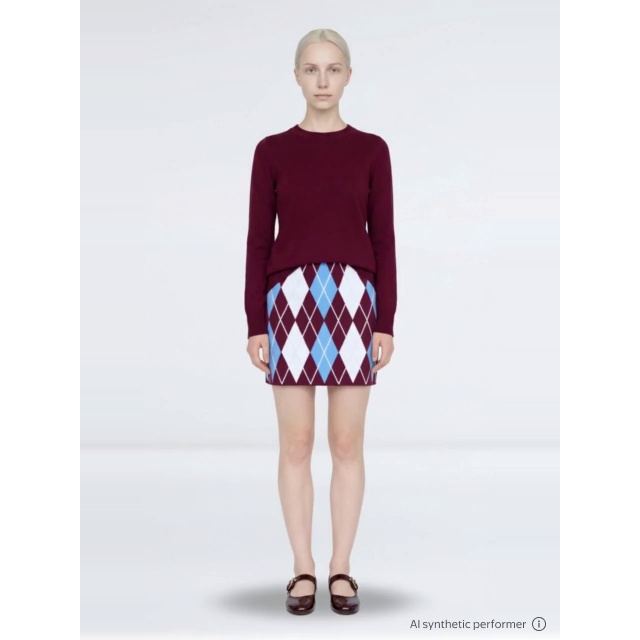 thumbnail enriched-apparel-video image 7 of Free Assembly Women's and Women's Plus Missy Pull On Argyle Mini Pull On Sweater Skirt, Sizes XS-4X, 7 of 7