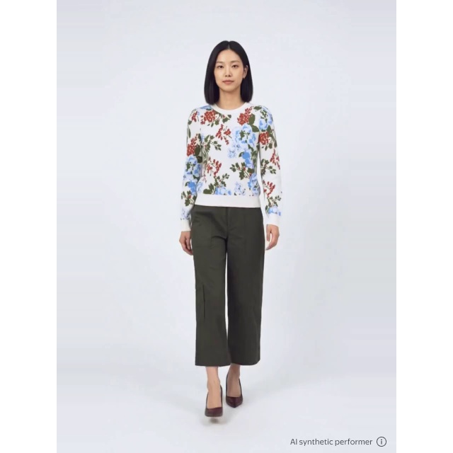 thumbnail enriched-apparel-video image 2 of Free Assembly Women's and Women's Plus Sweater with Long Puff Sleeves, Midweight, Sizes XS-4X, 2 of 6