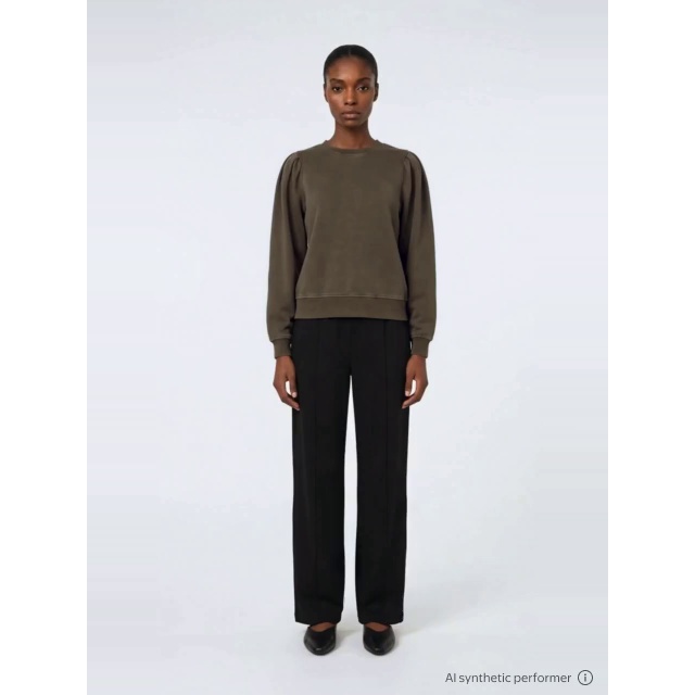 thumbnail enriched-apparel-video image 2 of Scoop Women’s and Women's Plus Pleat Shoulder Sweatshirt, Sizes XS-4X, 2 of 5