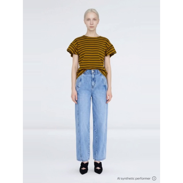 thumbnail enriched-apparel-video image 7 of Free Assembly Women's and Women's Plus Side Panel Barrel Jeans, 30" Inseam, Sizes 0-28W, 7 of 7