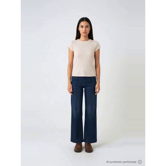 thumbnail enriched-apparel-video image 2 of No Boundaries Waffle Knit Tee, Women’s XXS-XXL, 2 of 6