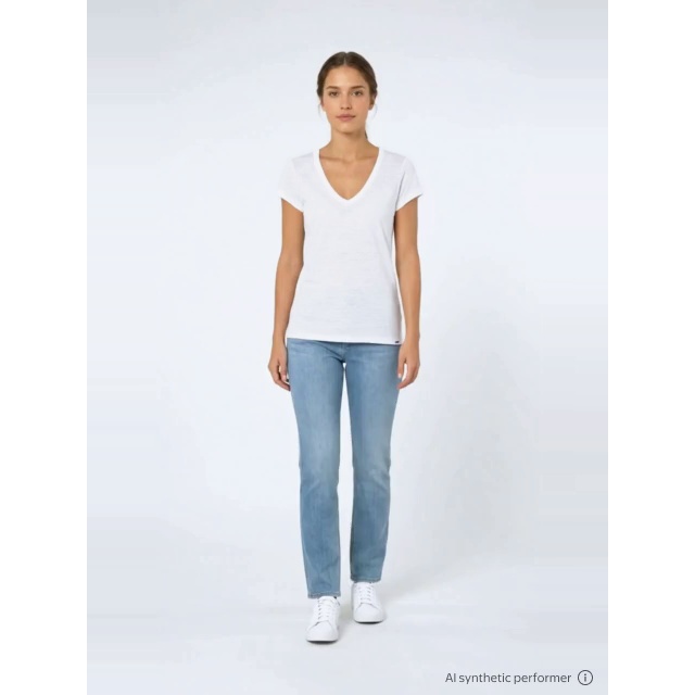 thumbnail enriched-apparel-video image 2 of Lee Women's Classic Fit Short Sleeve V-Neck T-Shirt, S-3X, 2 of 7