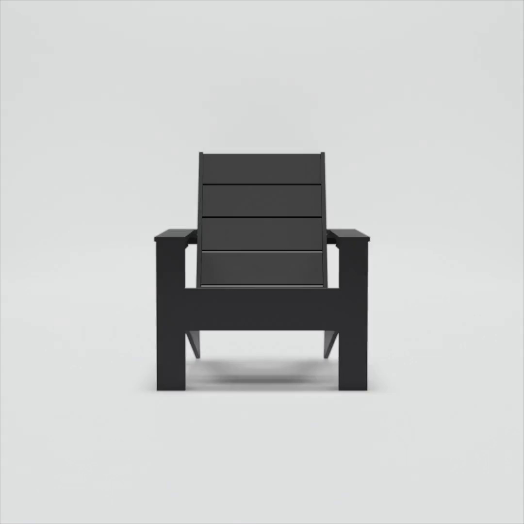 Better Homes & Gardens Ezra Outdoor HDPE Adirondack Chair, Black