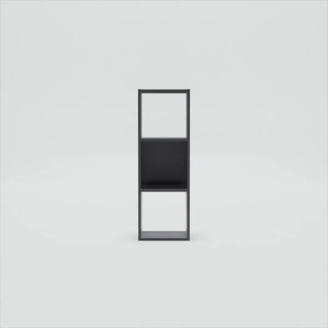 KRE MS 3D　シェルフ　3段　ブラック　スチール Mainstays 3 Cube Storage Organizer, Black, 3 Compartments