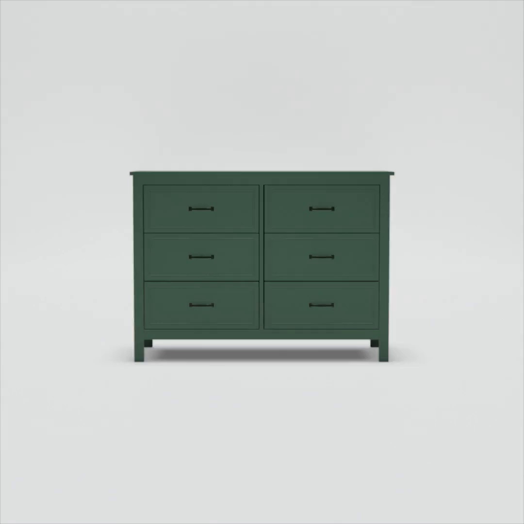 davinci green dresser Charlie 6-Drawer Double in Forest Davinci shea