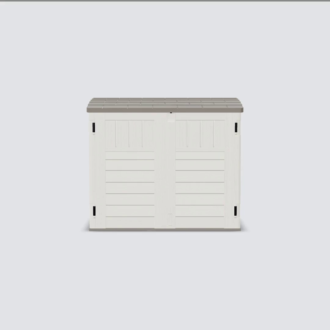 Suncast 34 cu. ft. Backyard Garden Tool Storage Shed, Vanilla