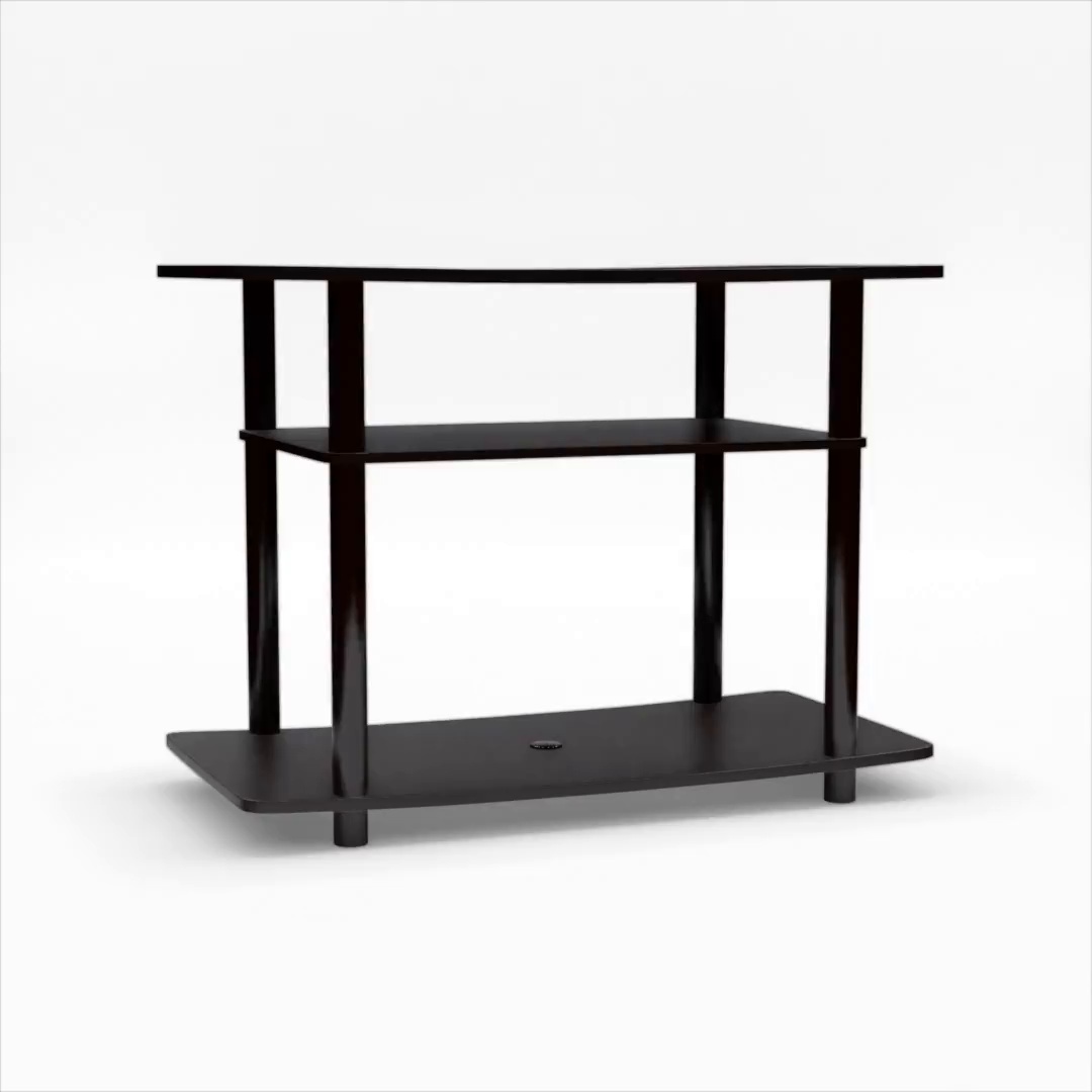 Furinno, Turn-N-Tube No Tools 3-Tier TV Stand, accommodates 32