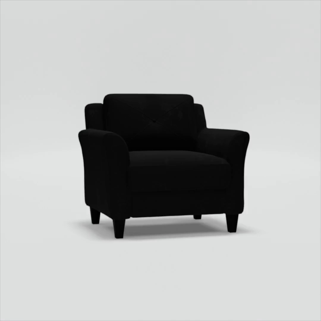 Lifestyle Solutions, Club Chair, Black Fabric - Walmart.com