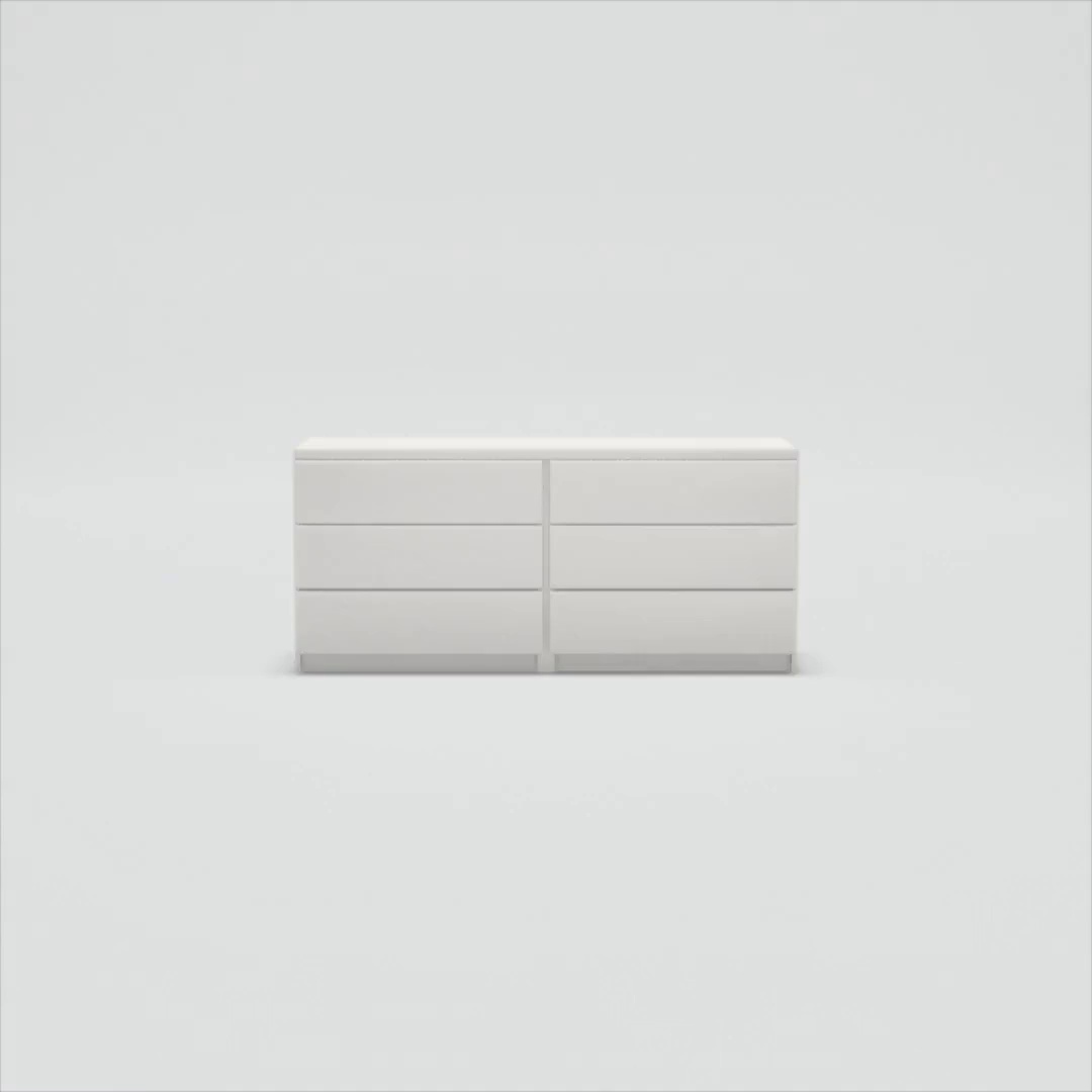 Tvilum Scottsdale 6 Drawer Double Dresser for Adults, White