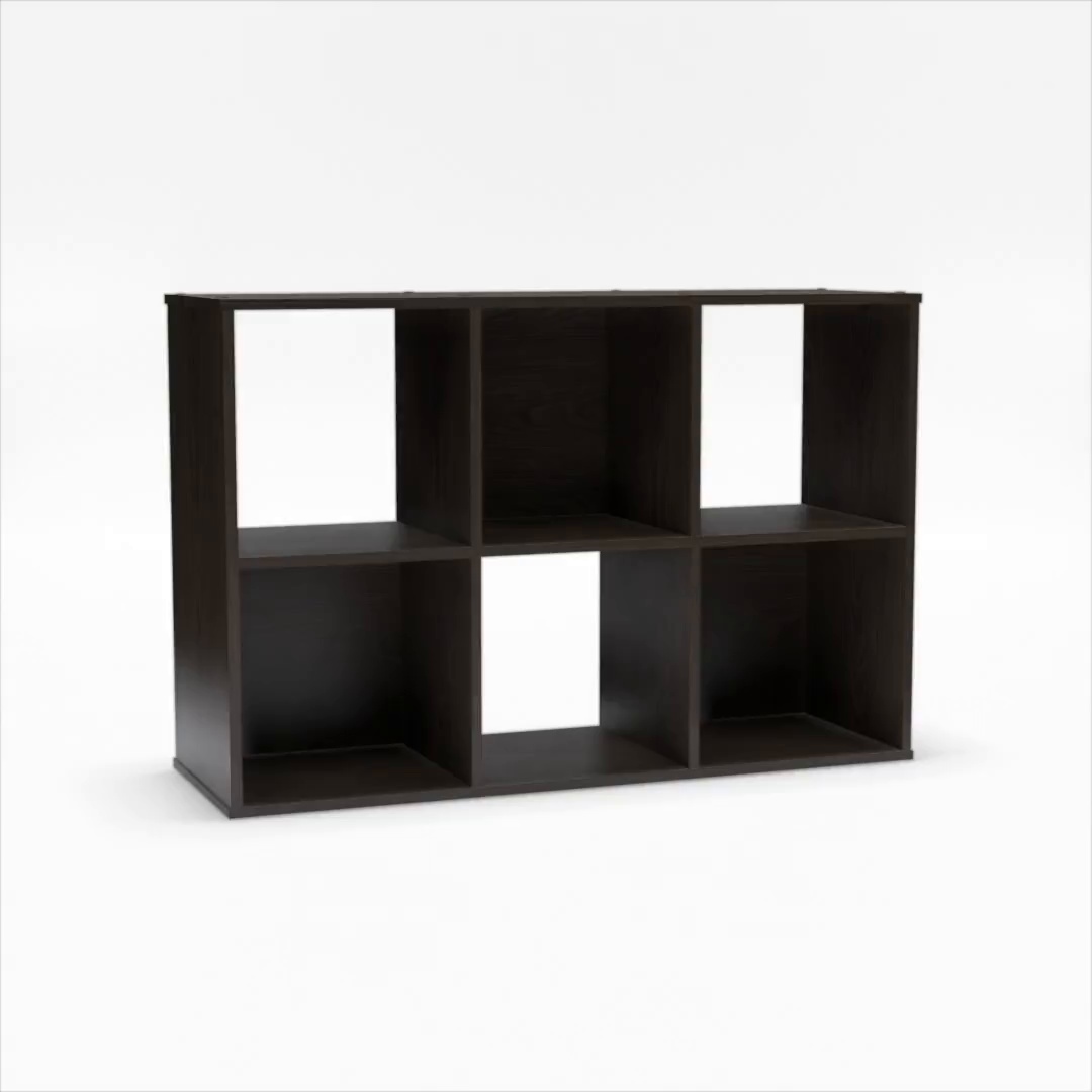 Mainstays 6-Cube Storage Organizer Bookcase, Espresso - Walmart.com