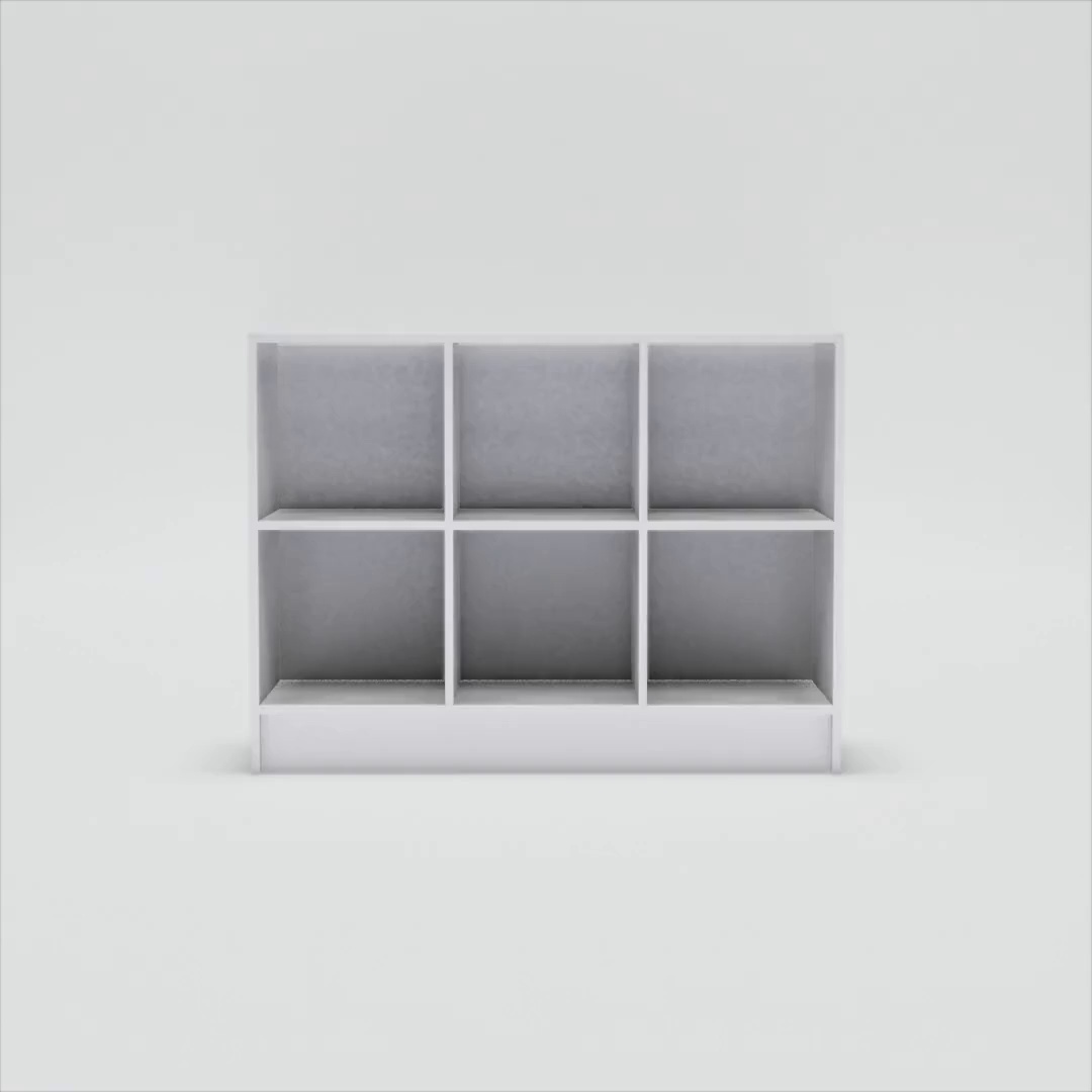 Furinno Basic 3x2 Cube Organizer Shelf Storage, Bookcase, White