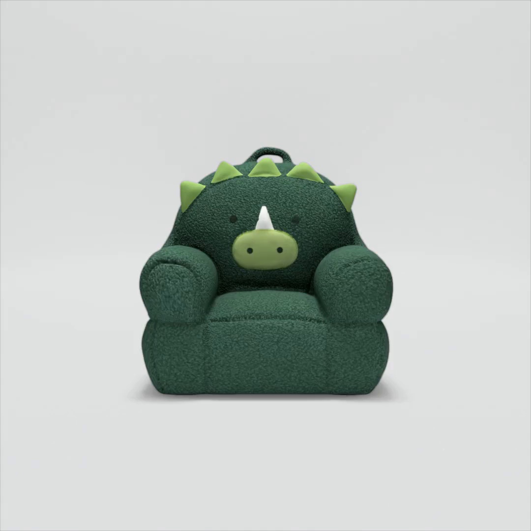 Delta Children Dinosaur Cozee Buddy Chair, Green, Plush Toddler