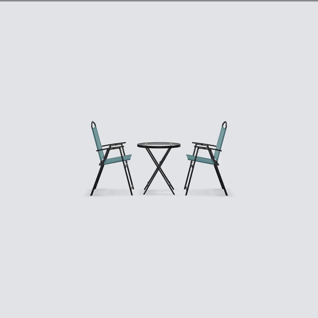 Mainstays Albany Lane 3-Piece Outdoor Bistro Set, Teal - Walmart.com