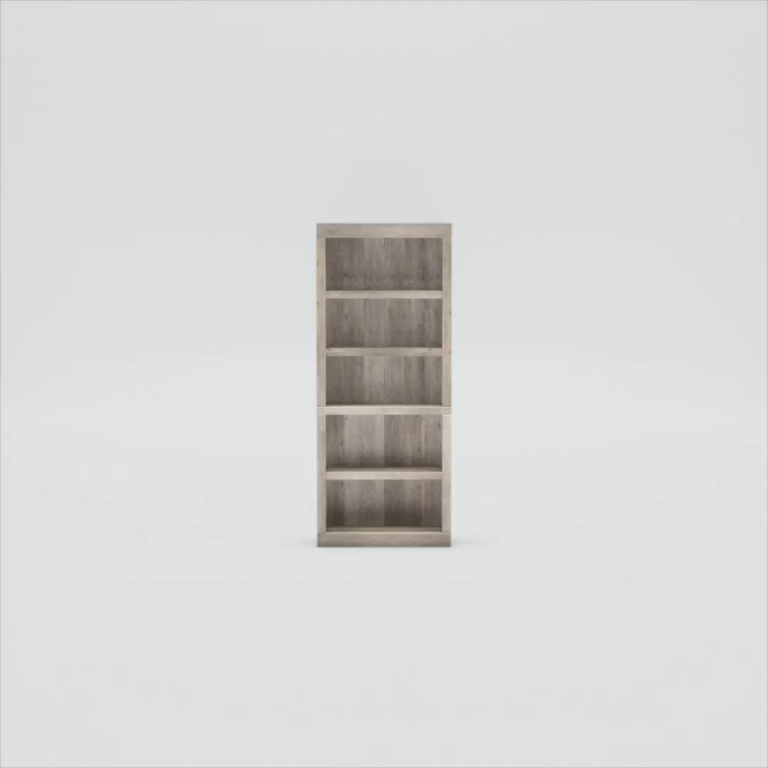 Better Homes & Gardens Glendale 5 Shelf Bookcase, Rustic Gray