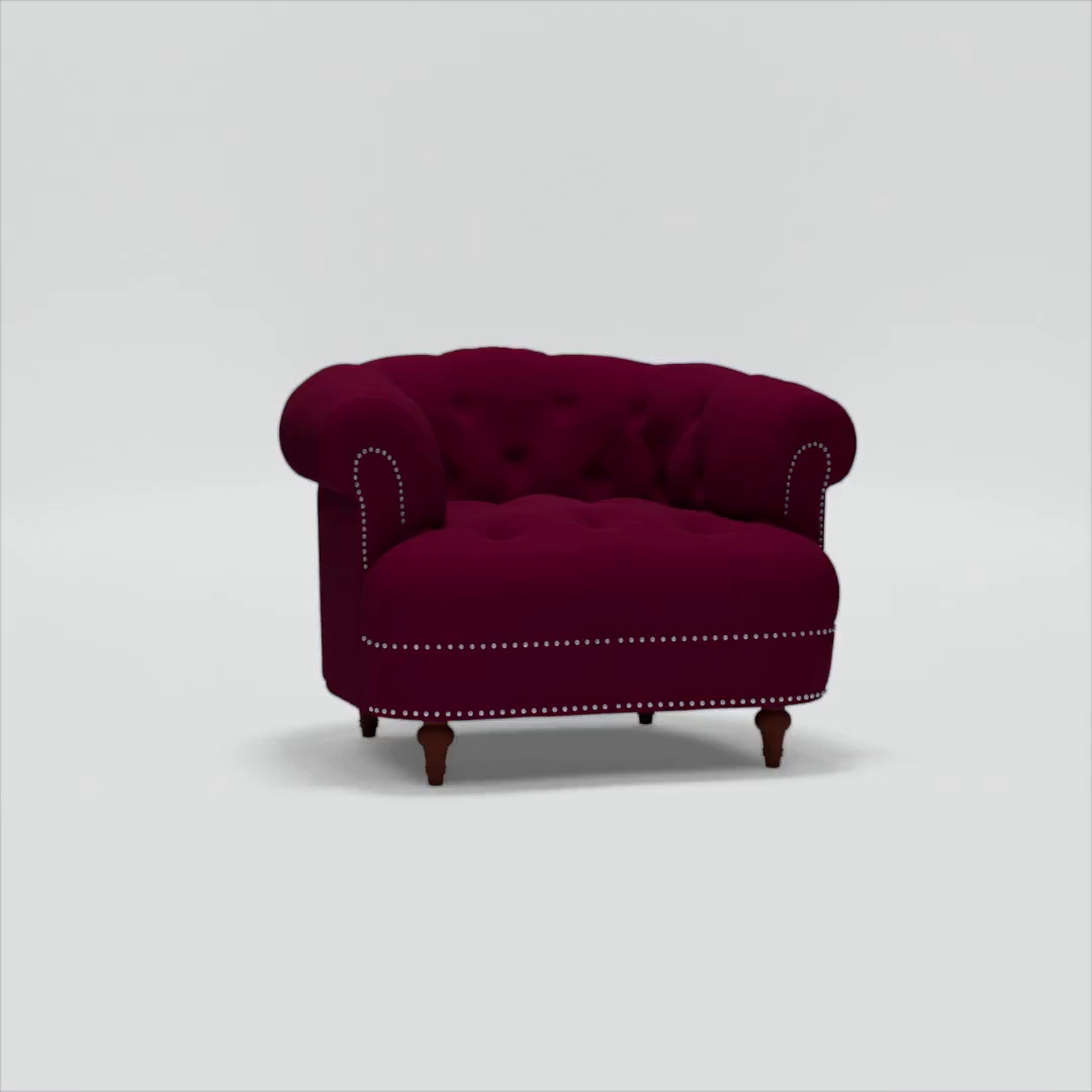 Jennifer Taylor Home La Rosa Victorian Tufted Accent Chair, 42