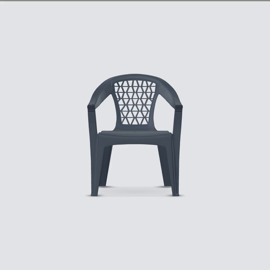 Adams Penza Outdoor Resin Stack Chair with Phone Holder Ideal for