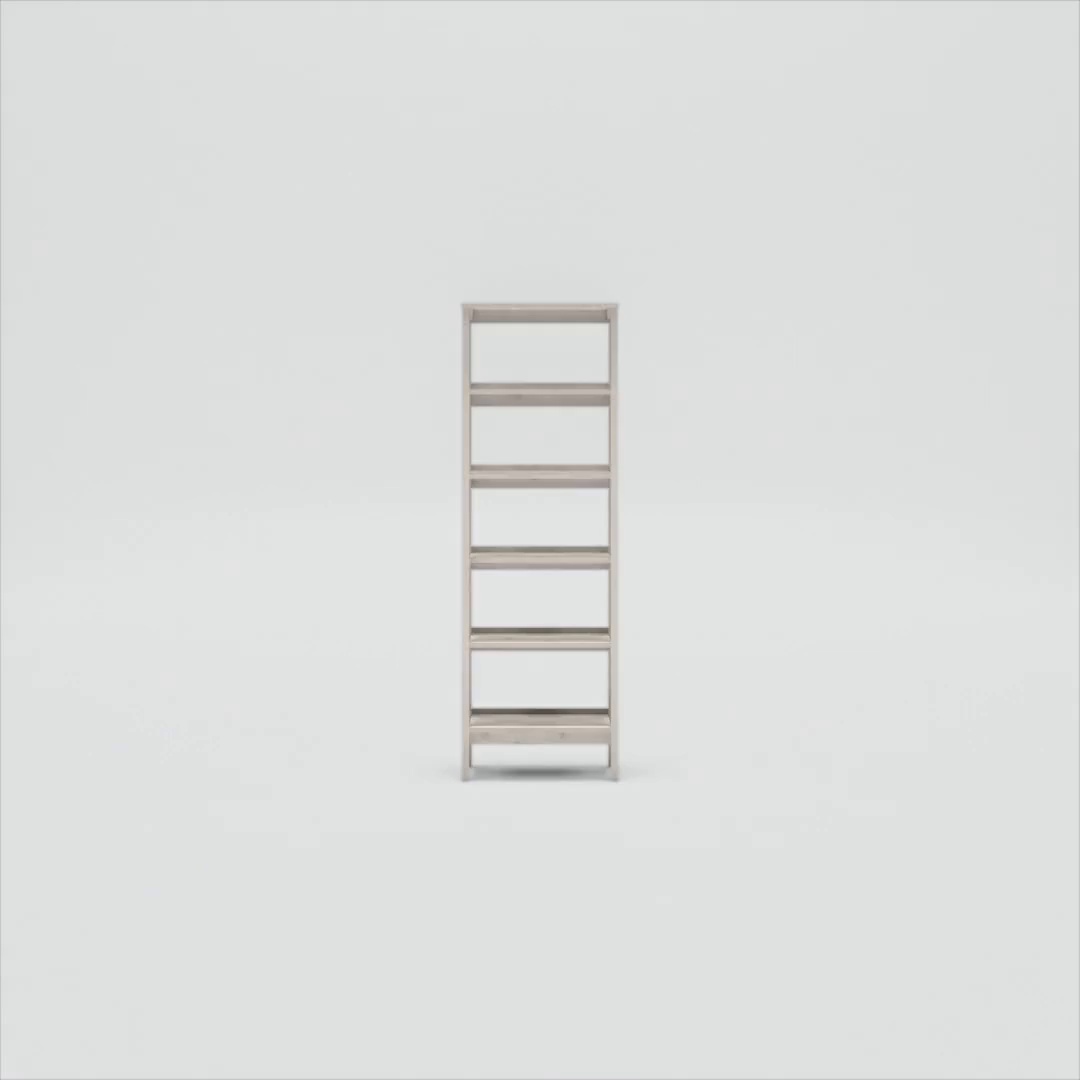 Sauder, Trestle 5-Shelf Bookcase, Chalked Chestnut Finish
