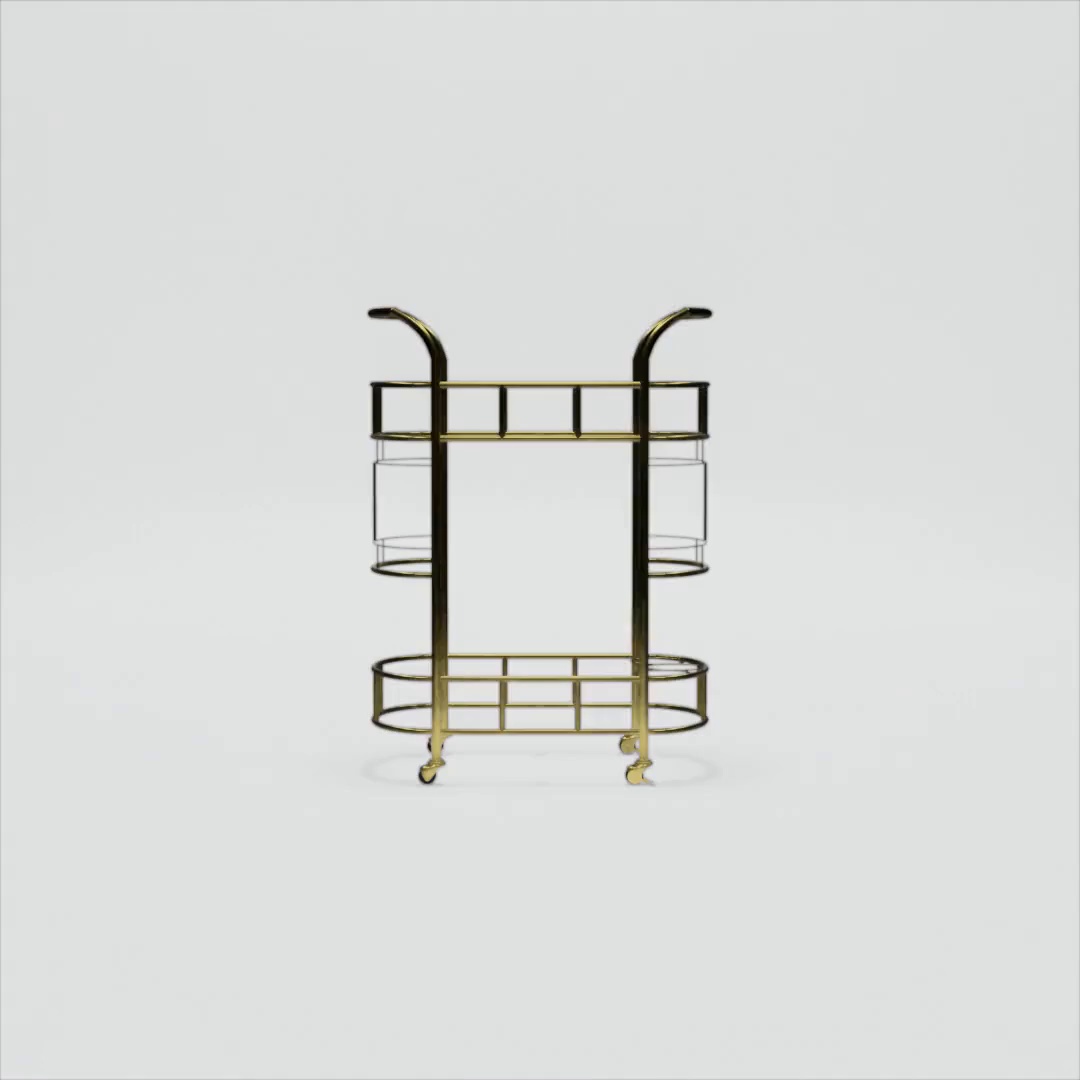 Better Homes & Gardens Fitzgerald Gold Metal Bar Cart - Walmart.com