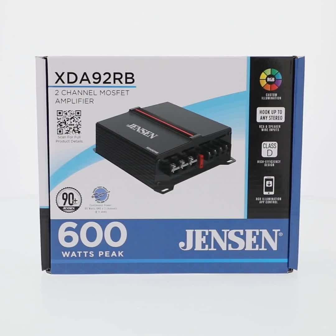 Jensen, Amplifier, 2 Channel, 80 Watts x 2 RMS, Bluetooth Control