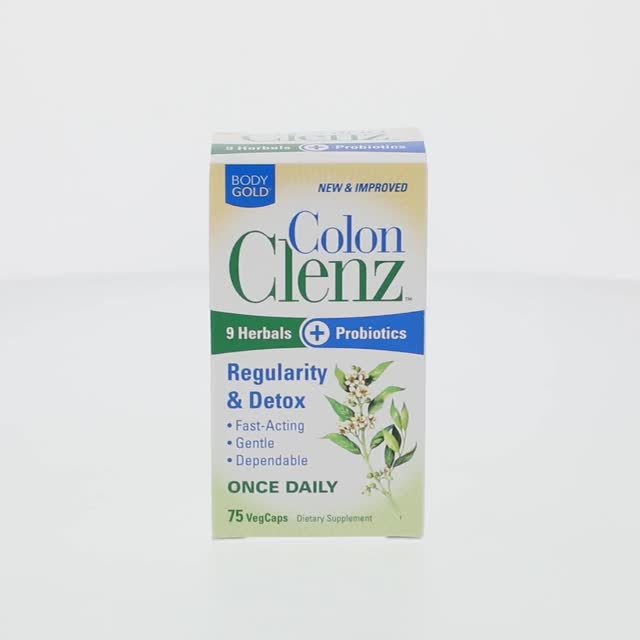 BodyGold Colon Clenz Regularity & Detox Formula, 75 CT, Once Daily