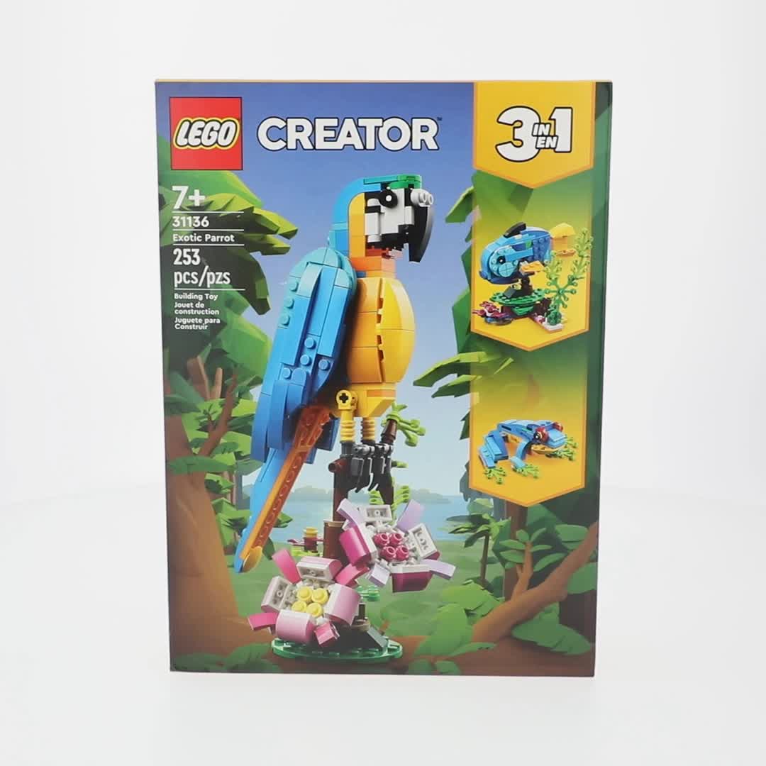 LEGO, Creator 3 in 1 Exotic Parrot Set, 31136, Animal Building Toy