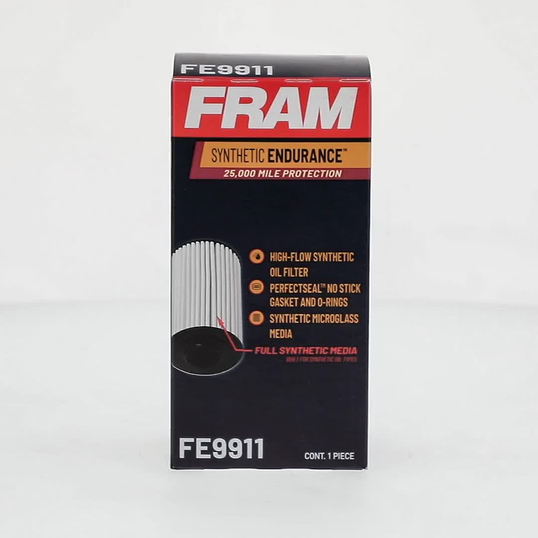 FRAM Synthetic Endurance Premium Oil Filter, FE9911, 25K mile