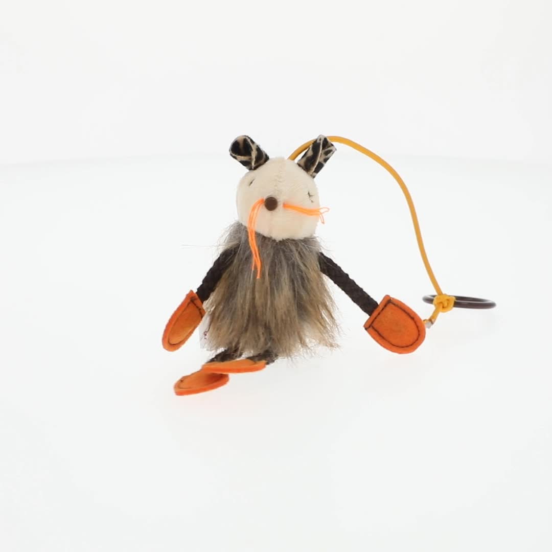 SmartyKat Bouncy Mouse Cat Toy Plush Catnip Dangler for Play